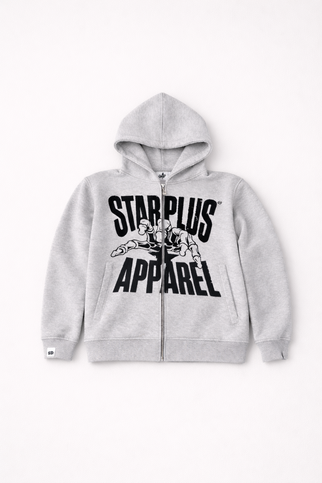 Embroidery "Reaching for the stars" Zip-Up Hoodie